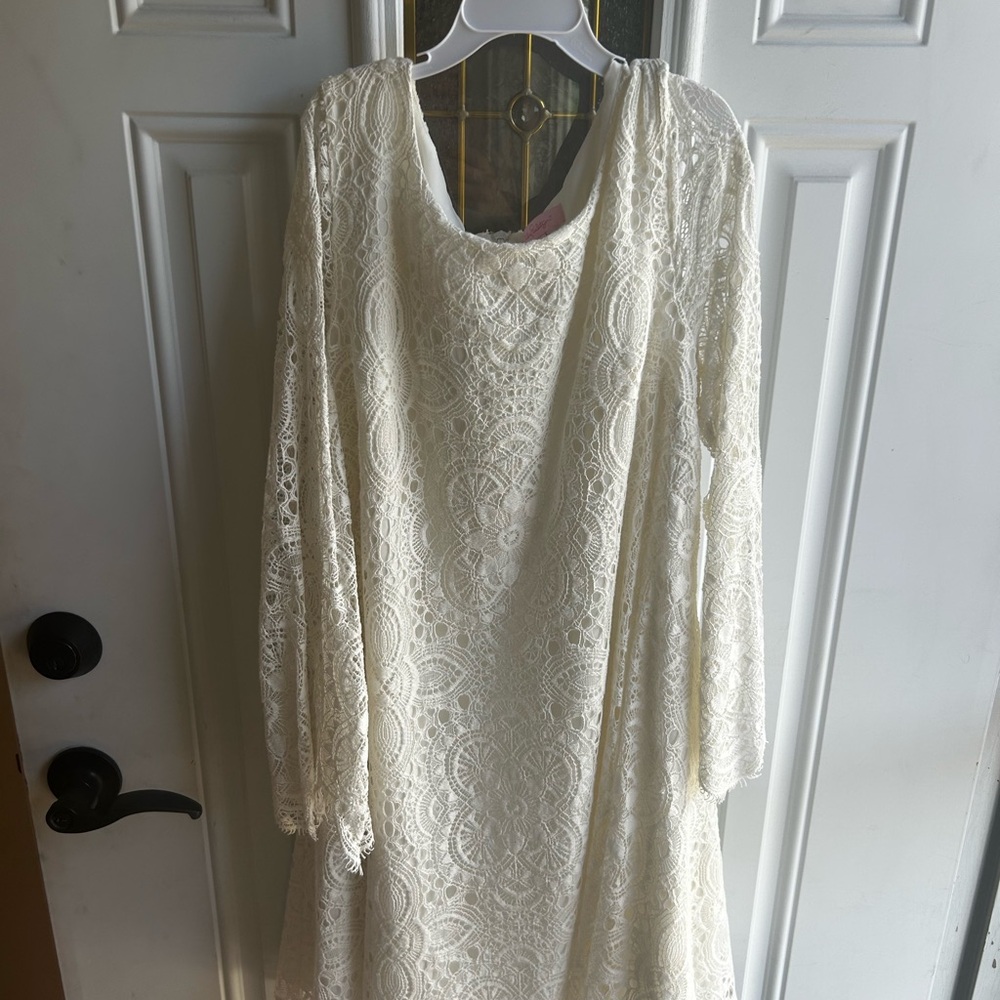 Lilly Pulitzer white lace dress